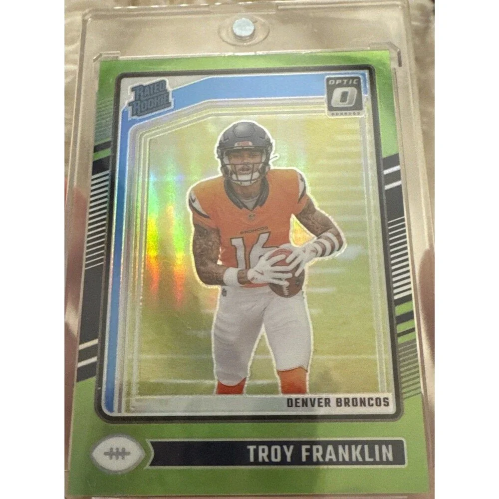 TROY FRANKLIN 2024 Donruss Optic Lime Green Prizm Rated Rookie /50 #294
